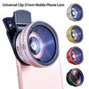 Clip-on phone camera lens kit (macro/wide)